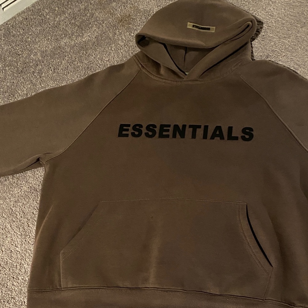 Essentials Dark Brown Hoodie for Men
